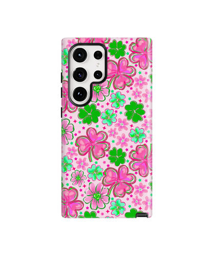 Pink Four-Leaf Frenzy Phone Case