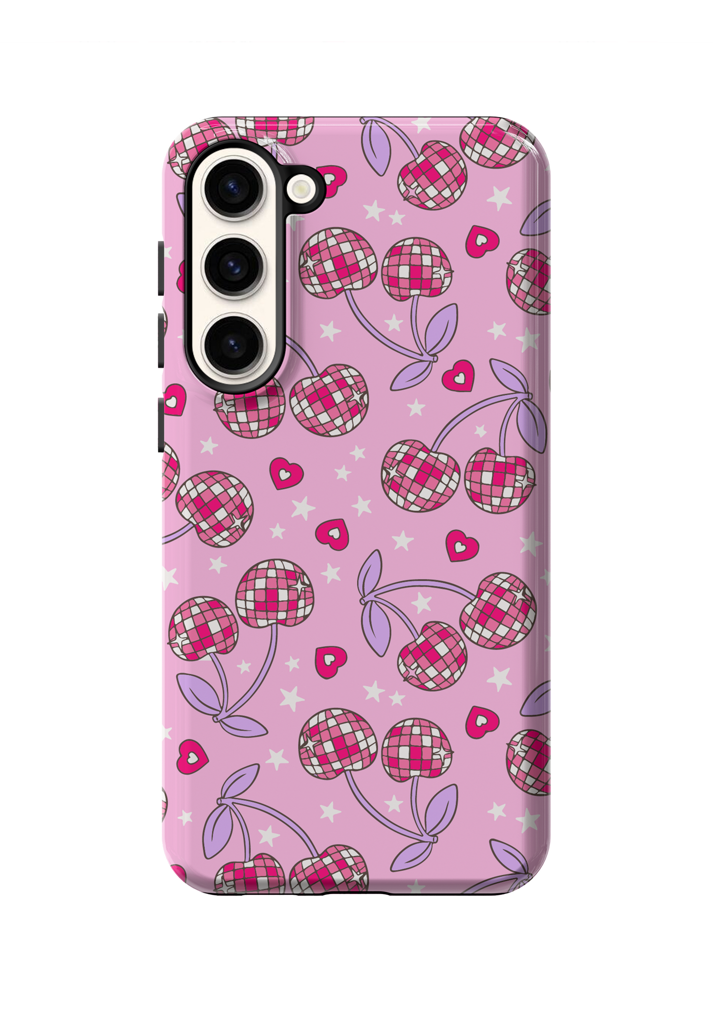 Pink & Purple Disco Cherries Phone Case