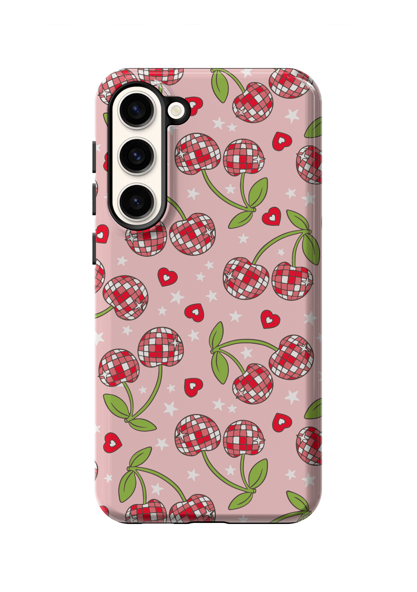 Pink & Red Disco Cherries Phone Case