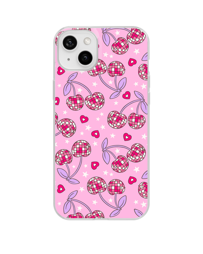 Pink & Purple Disco Cherries Clear Case Insert