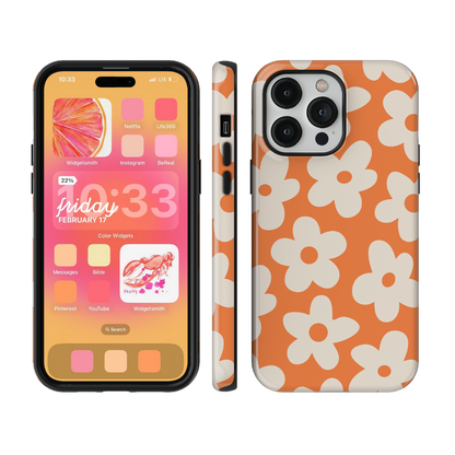 Tangerine Big Blooms Phone Case