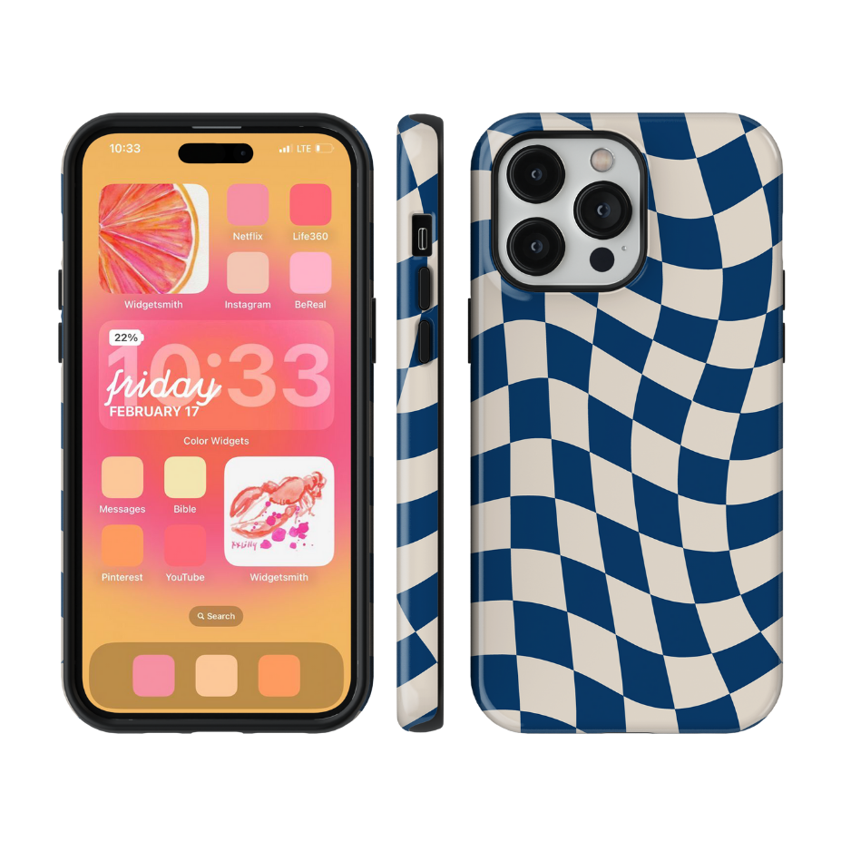 Night Watch Wavy Checkers II Phone Case