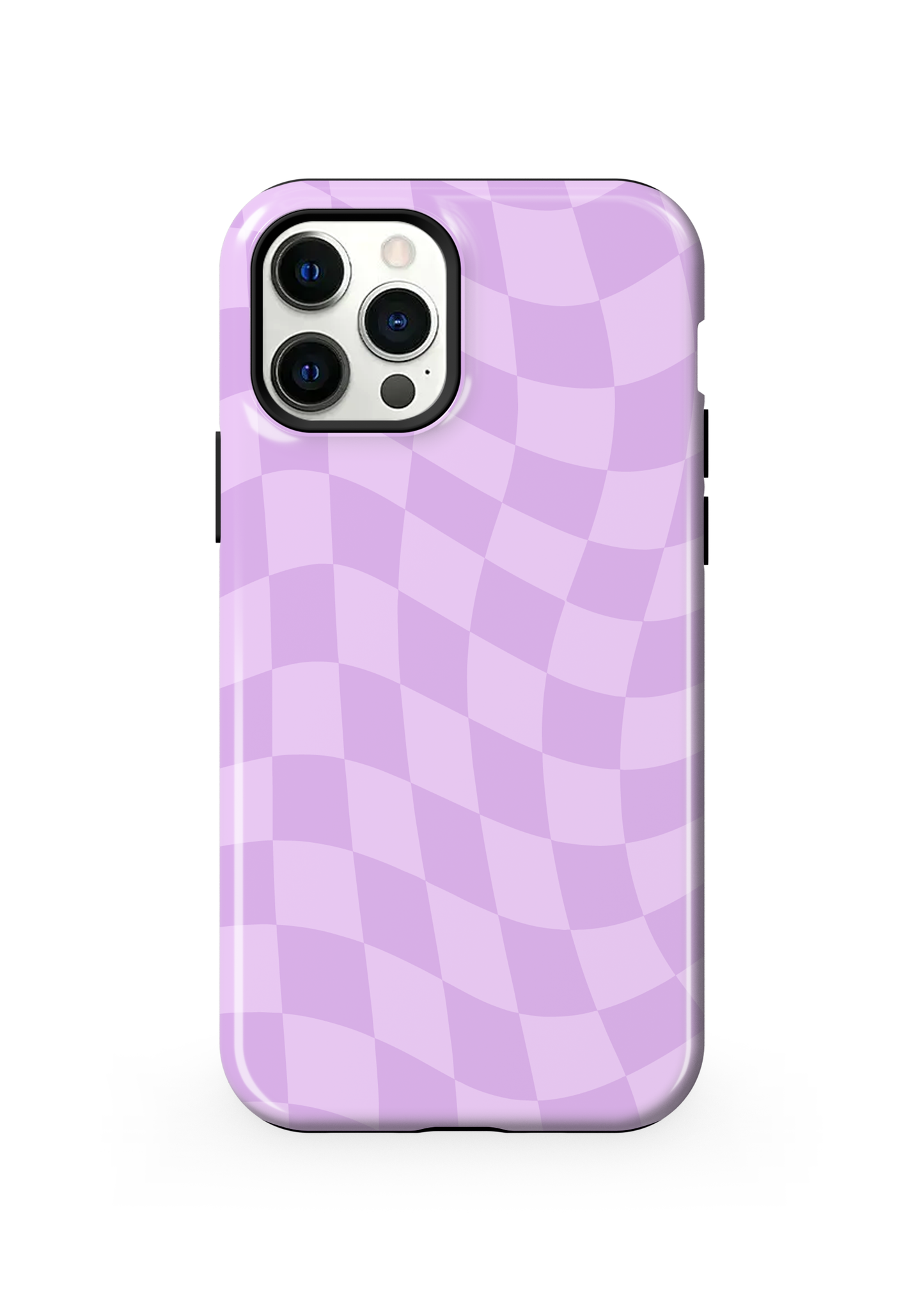 Lilac Wavy Checkers Phone Case