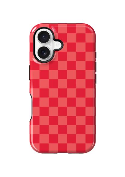 Vermillion Checkers Phone Case