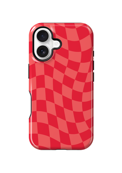 Vermillion Wavy Checkers Phone Case