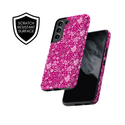 Berry Blossoms (Dark) Galaxy Case