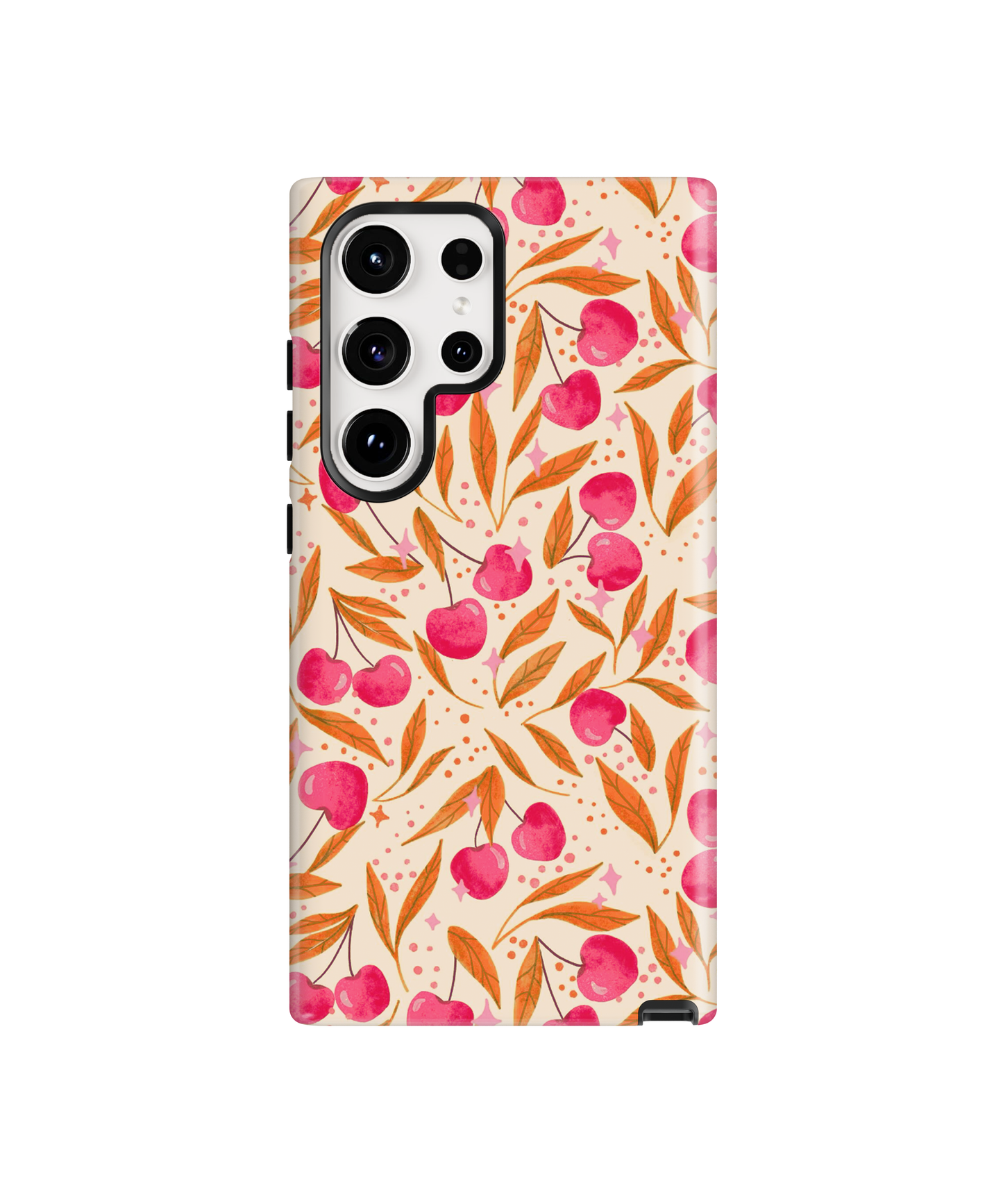 Persimmon Cherry Charm Phone Case