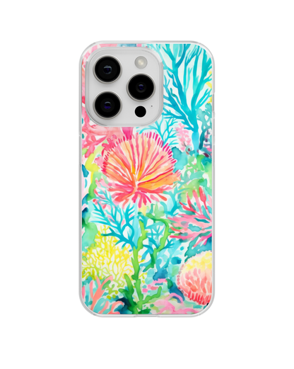 Watercolor Coral Clear Case Insert