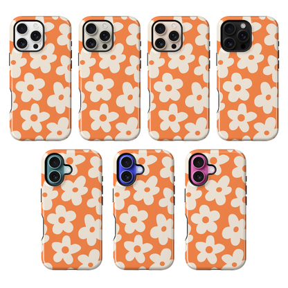 Tangerine Big Blooms Phone Case