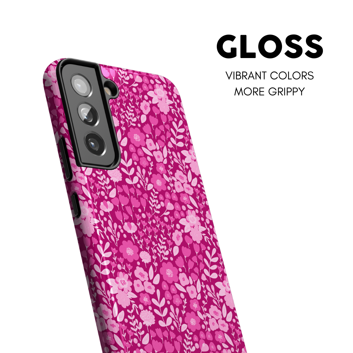 Berry Blossoms (Dark) Galaxy Case