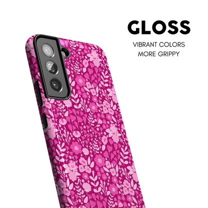 Berry Blossoms (Dark) Galaxy Case