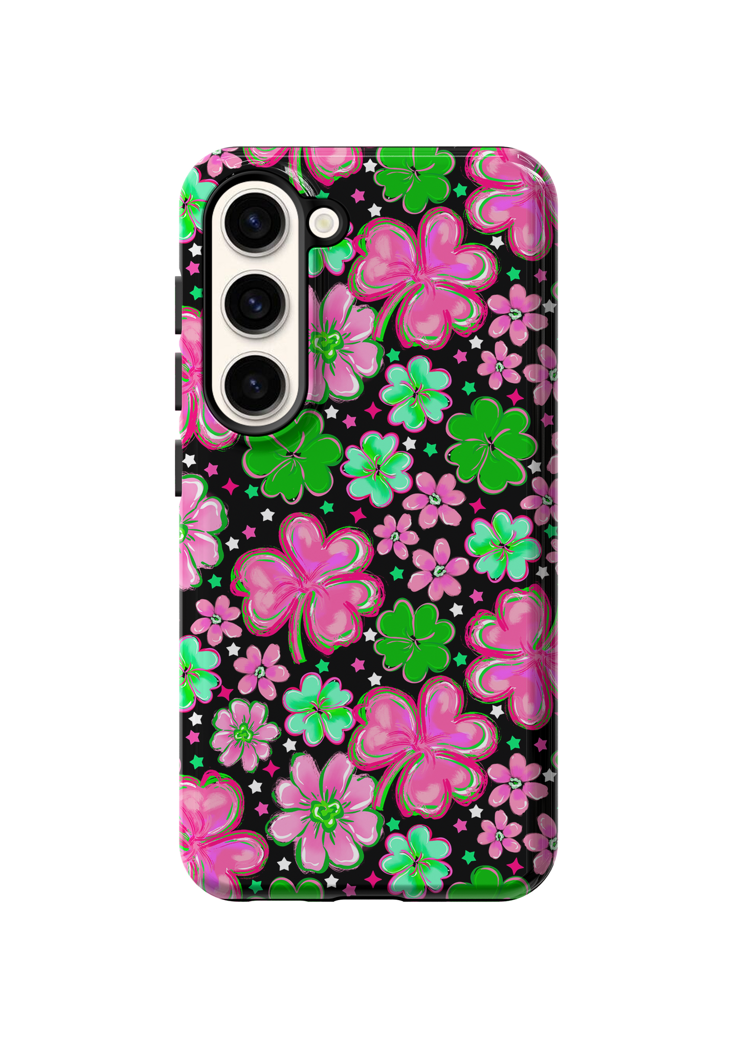 Black Four-Leaf Frenzy Phone Case