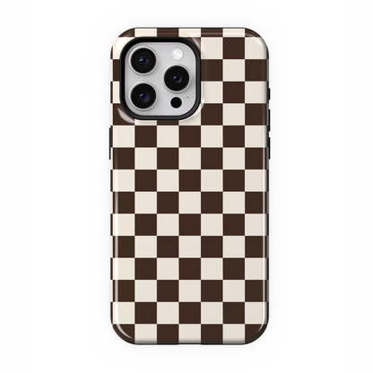 Espresso Checkers II iPhone Case