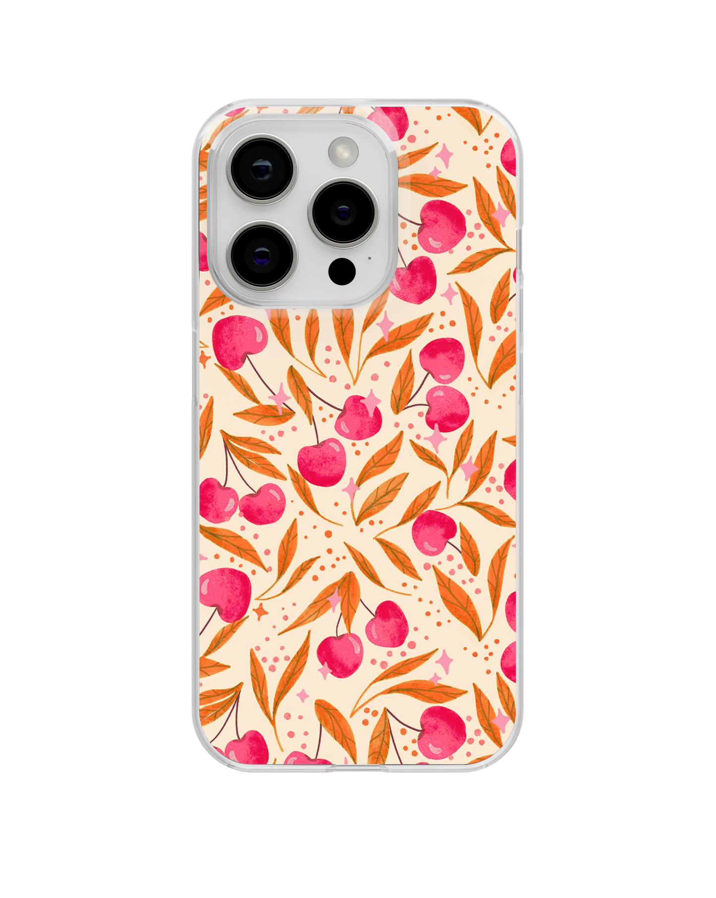 Persimmon Cherry Charm Clear Case Insert