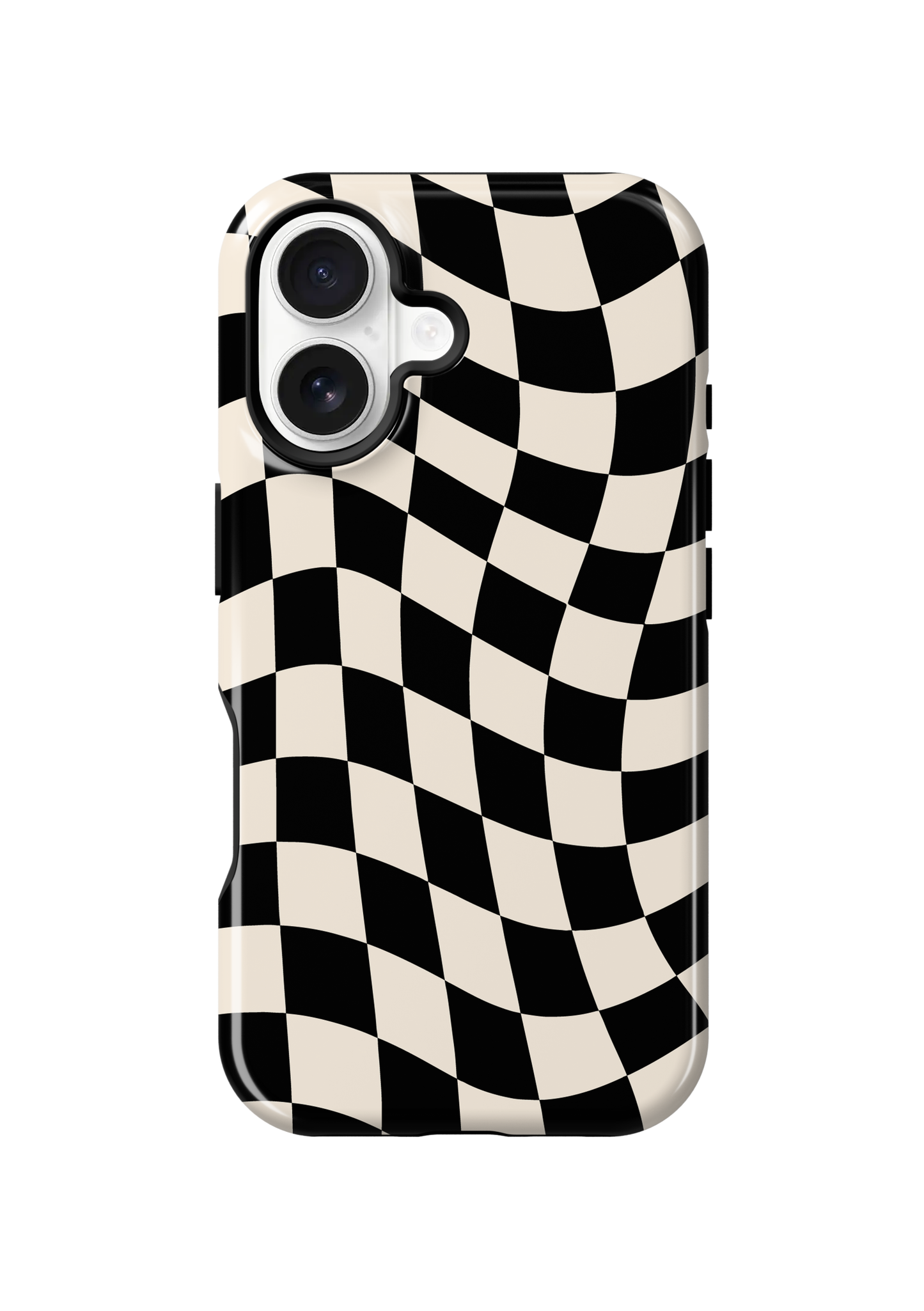 Onyx Wavy Checkers II Phone Case