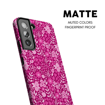 Berry Blossoms (Dark) Galaxy Case