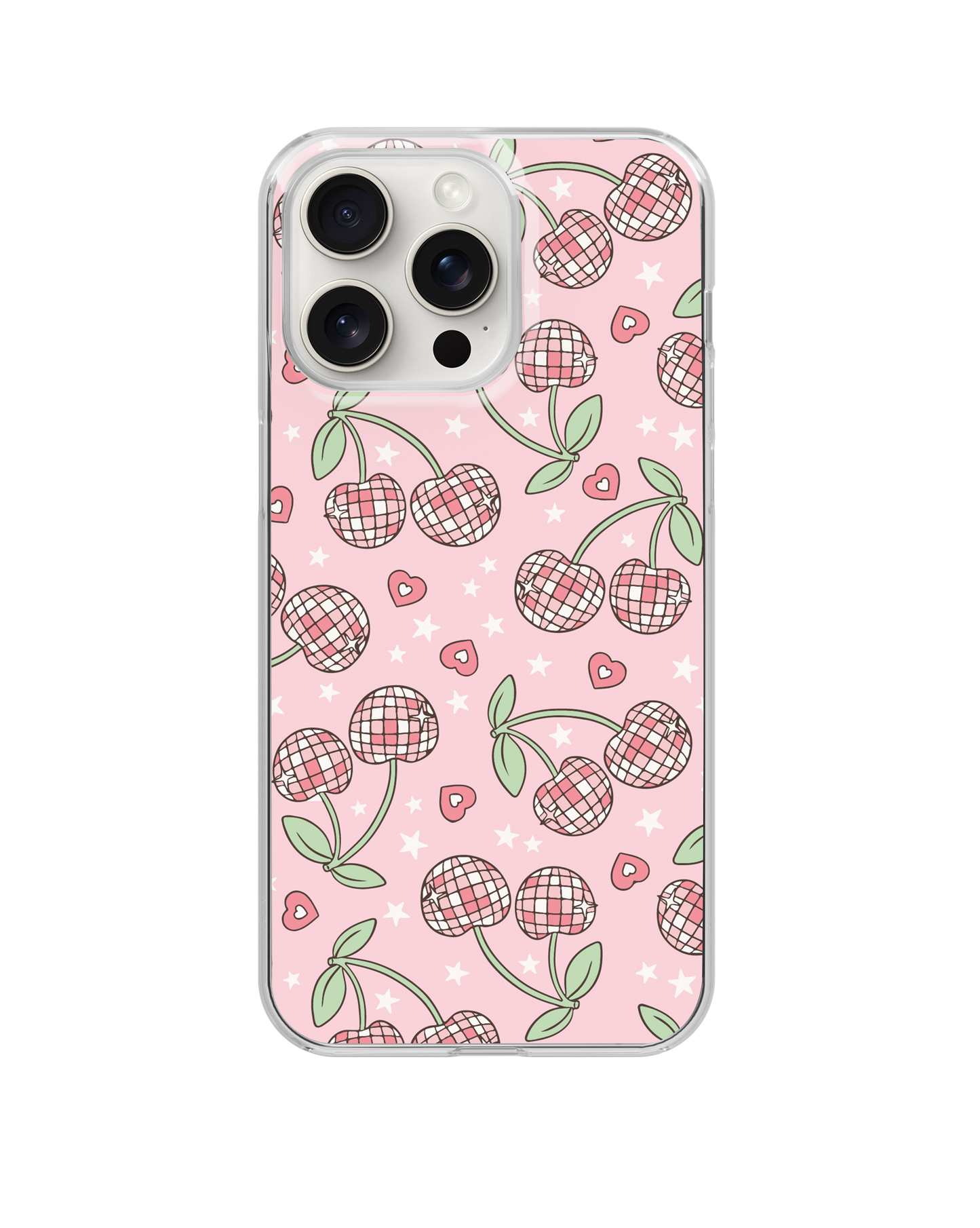 Pastel Disco Cherries Clear Case Insert