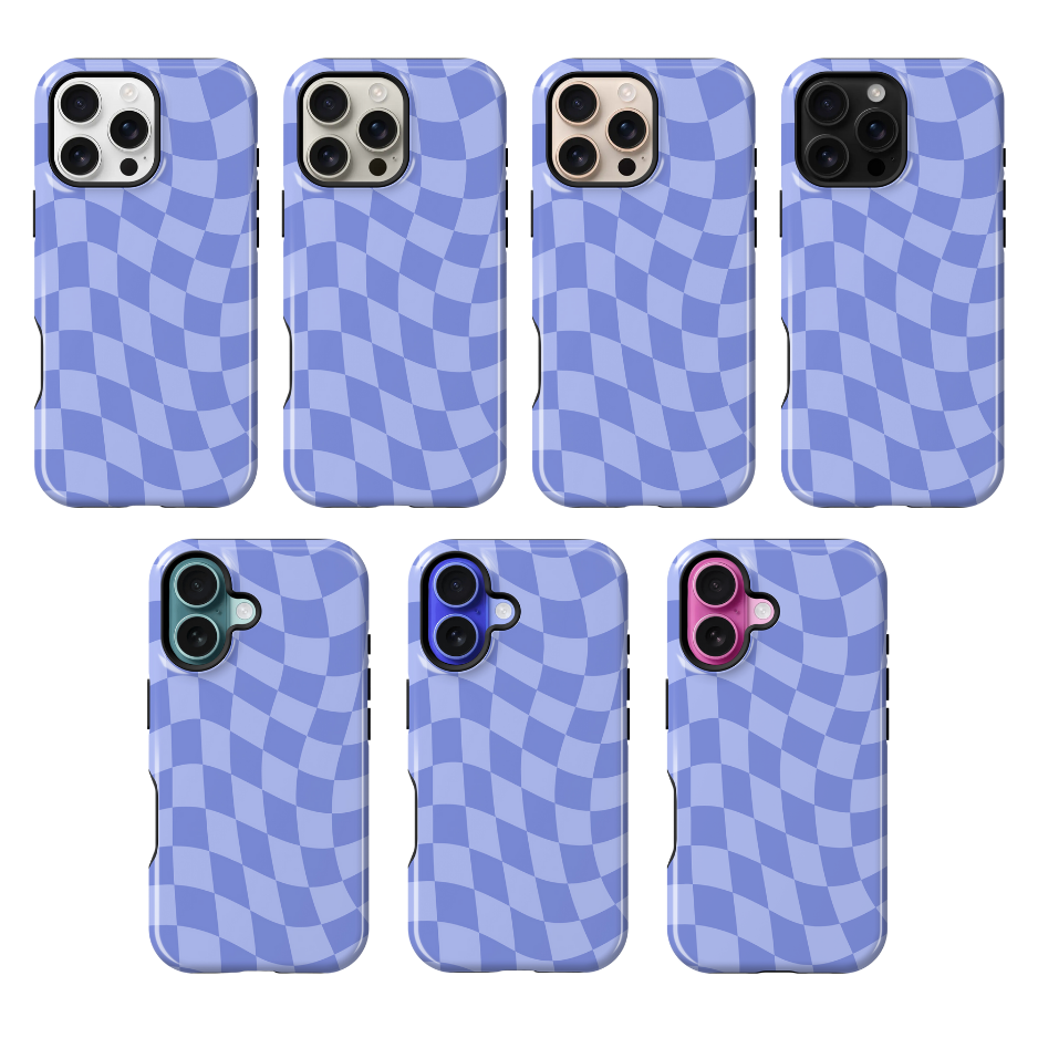 Bluebell Wavy Checkers Phone Case