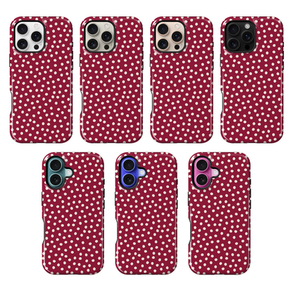 Black Cherry Dots Phone Case