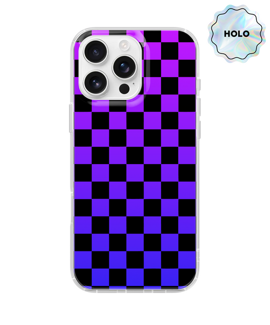 Nebula Nights Checkers Holographic Clear Case Insert