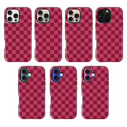 Black Cherry Checkers Phone Case