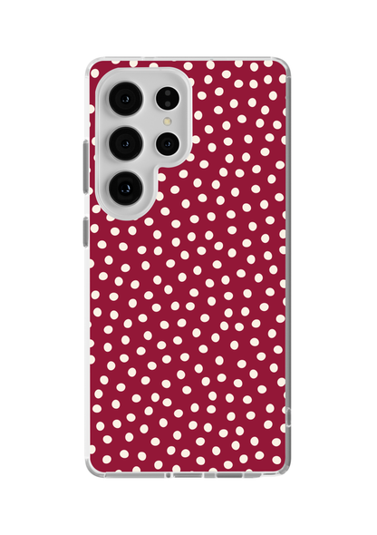 Black Cherry Dots Clear Case Insert