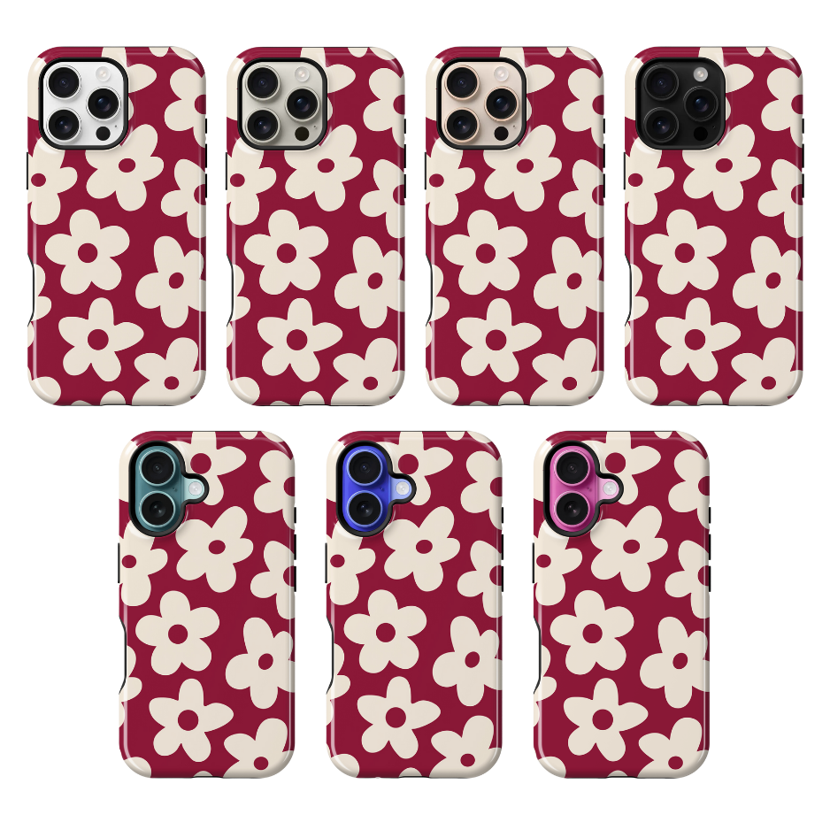 Black Cherry Big Blooms Phone Case