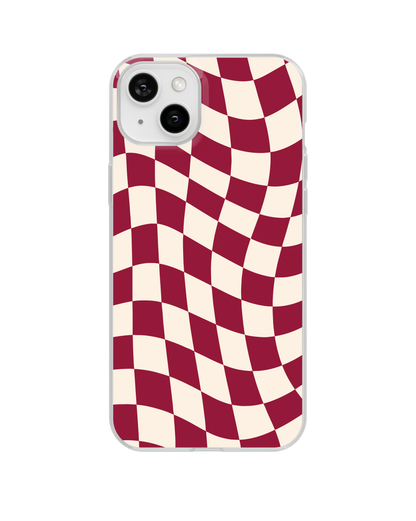 Black Cherry Wavy Checkers II Clear Case Insert