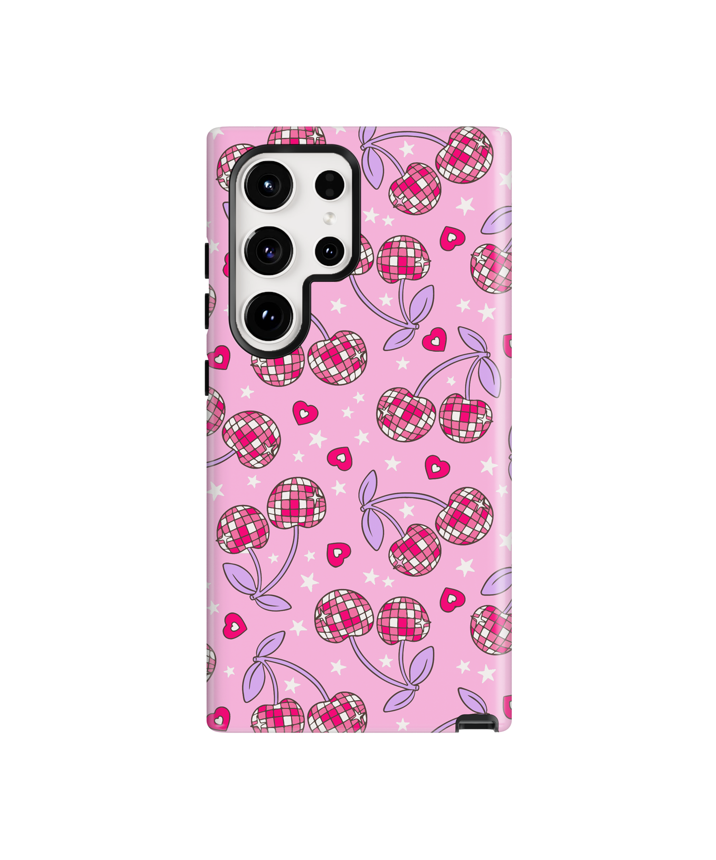 Pink & Purple Disco Cherries Phone Case