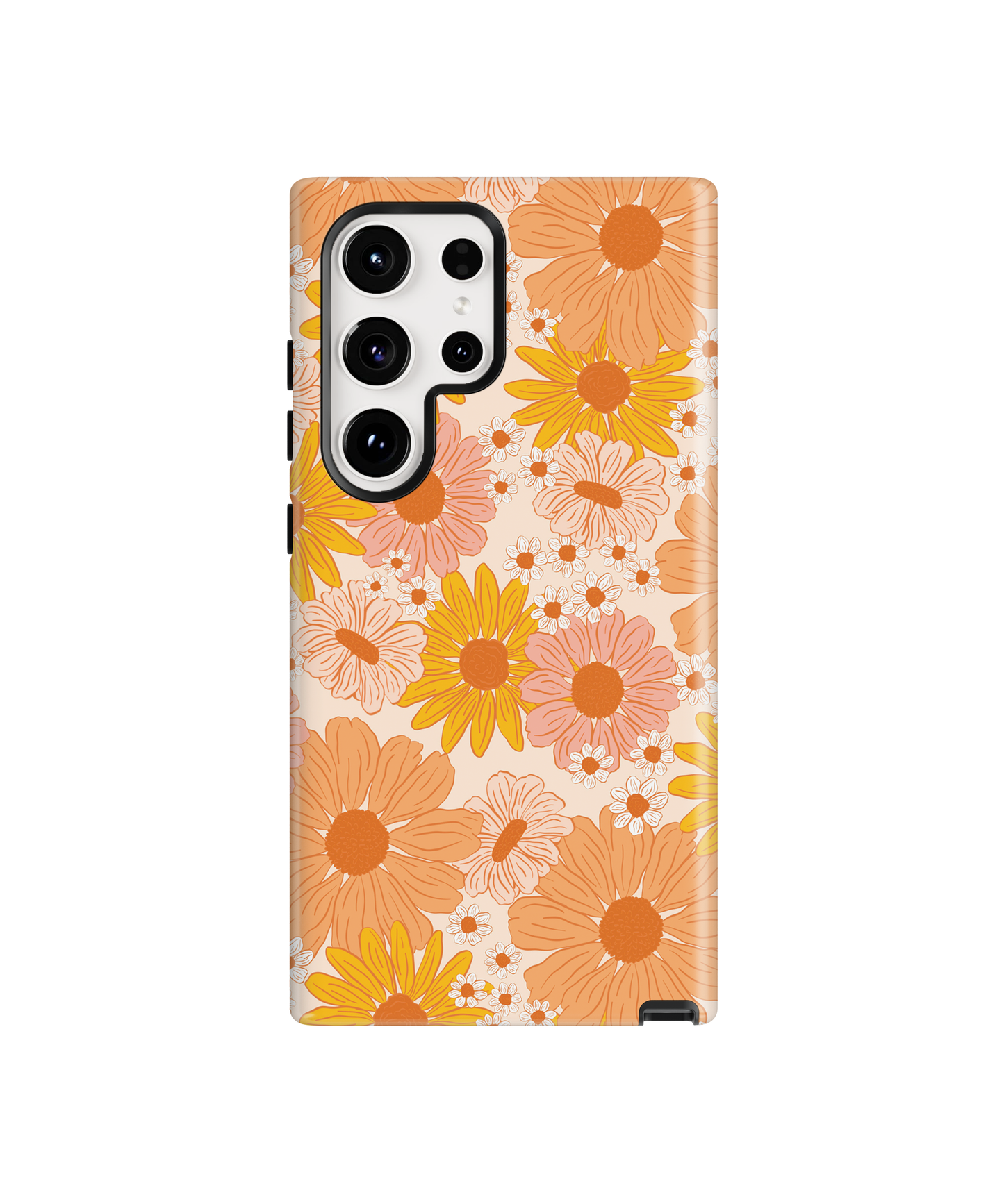 Orange Summer Blooms Phone Case