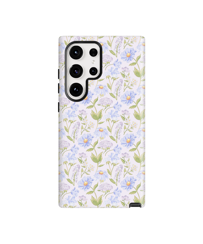 Powder Blue Heirloom Blooms Phone Case