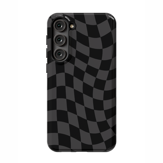 Onyx Wavy Checkers Galaxy Case