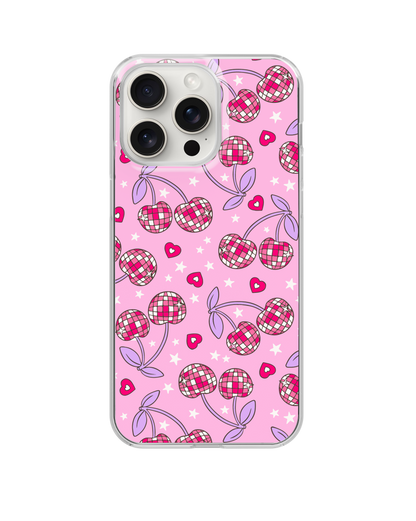 Pink & Purple Disco Cherries Clear Case Insert