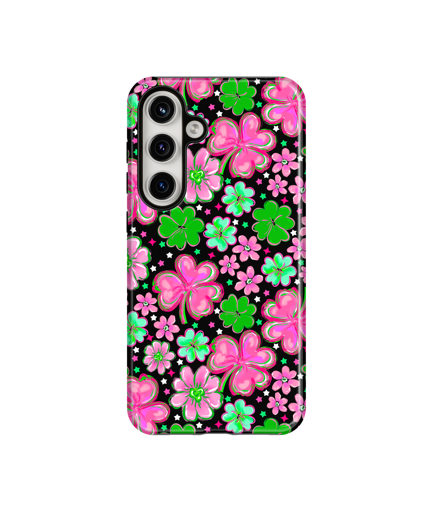 Black Four-Leaf Frenzy Phone Case