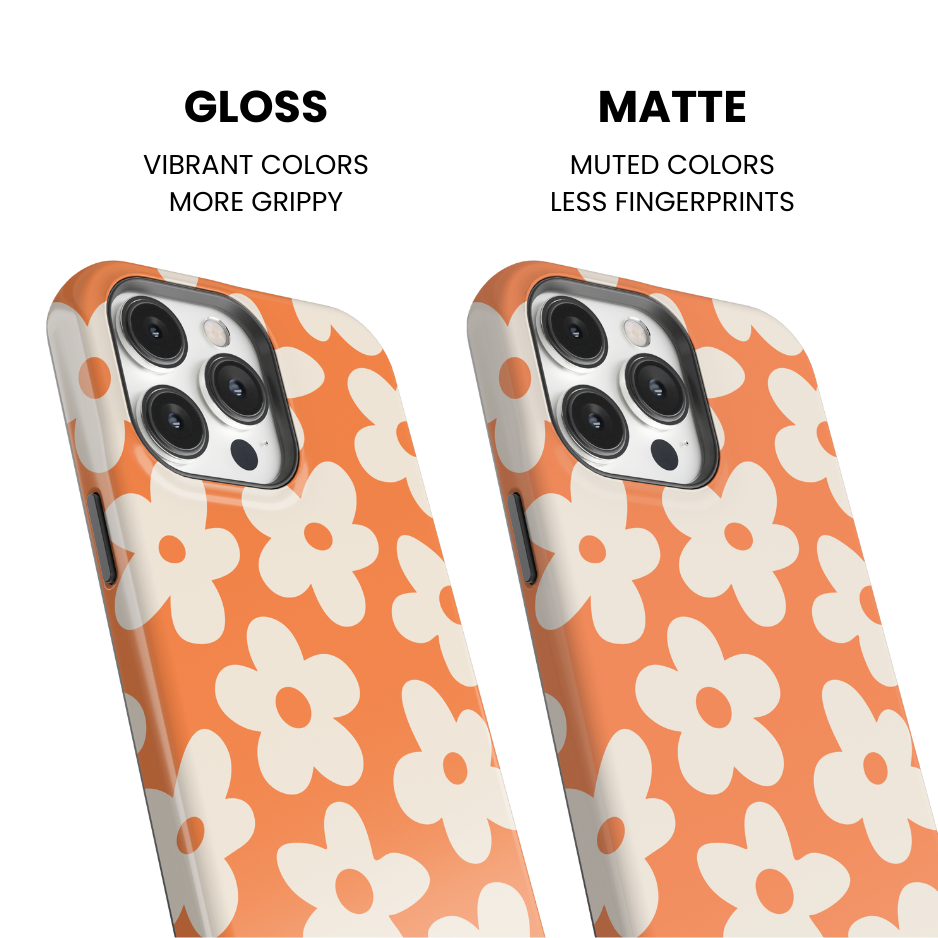 Tangerine Big Blooms Phone Case