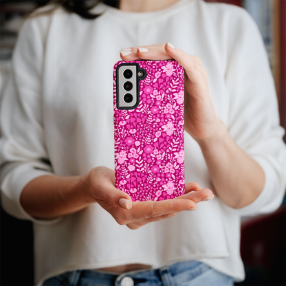 Berry Blossoms (Dark) Galaxy Case