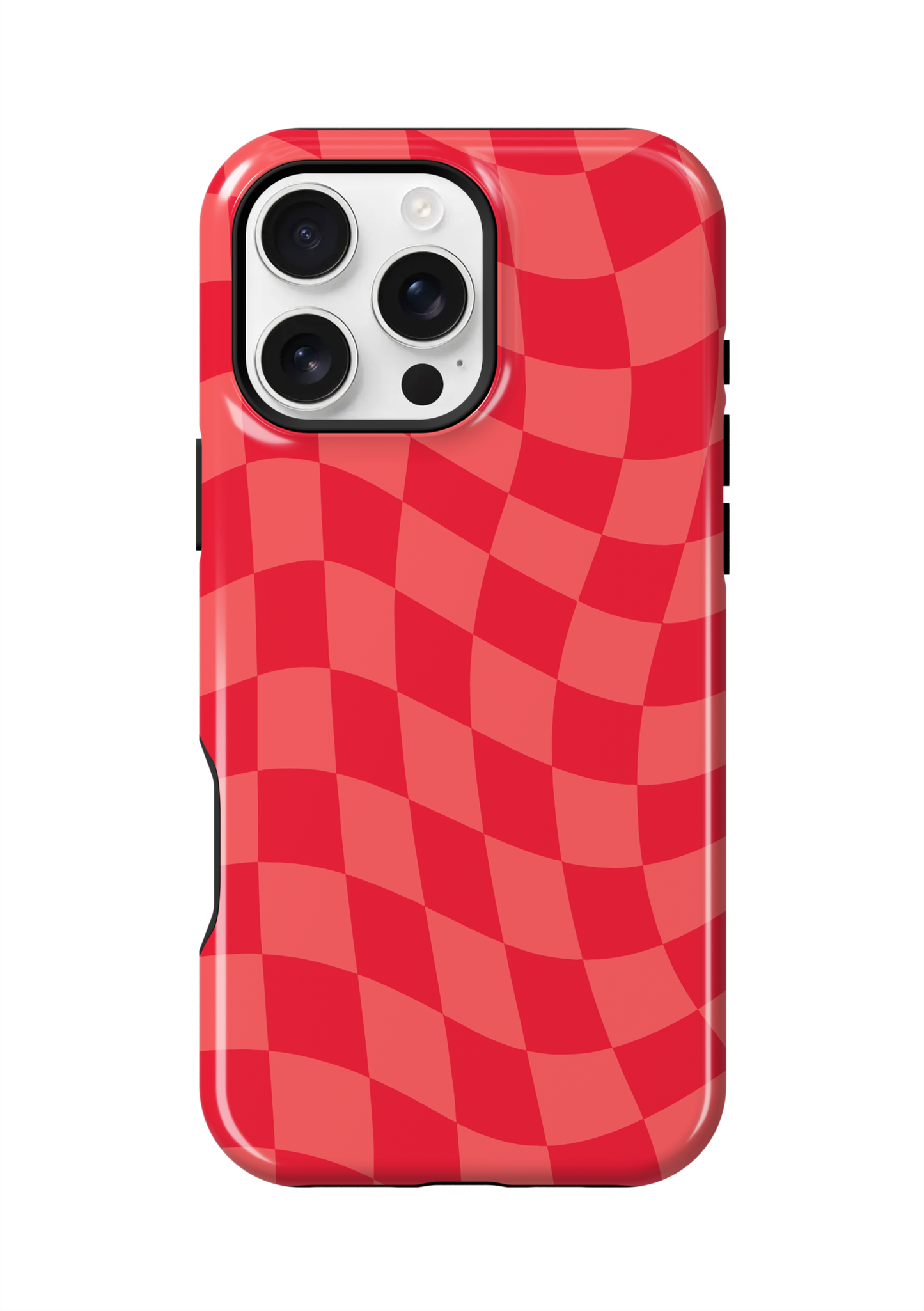 Vermillion Wavy Checkers Phone Case