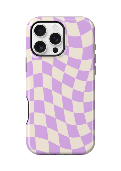 Lilac Wavy Checkers II Phone Case