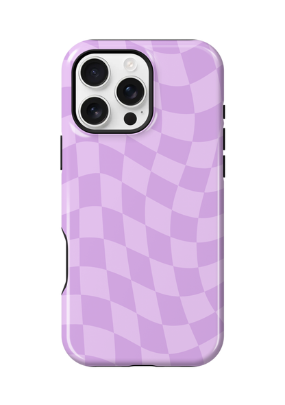 Lilac Wavy Checkers Phone Case