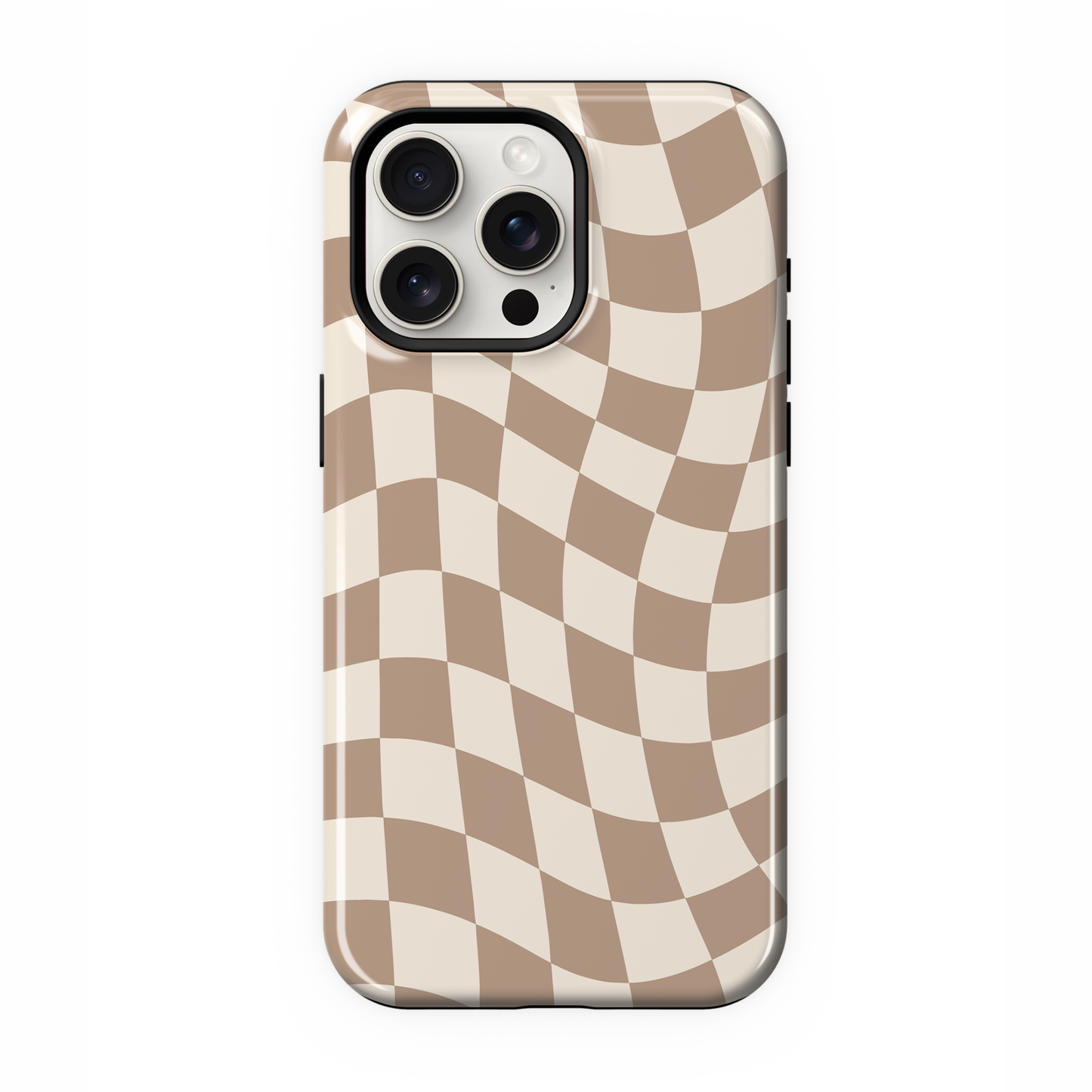 Chestnut Wavy Checkers II Phone Case