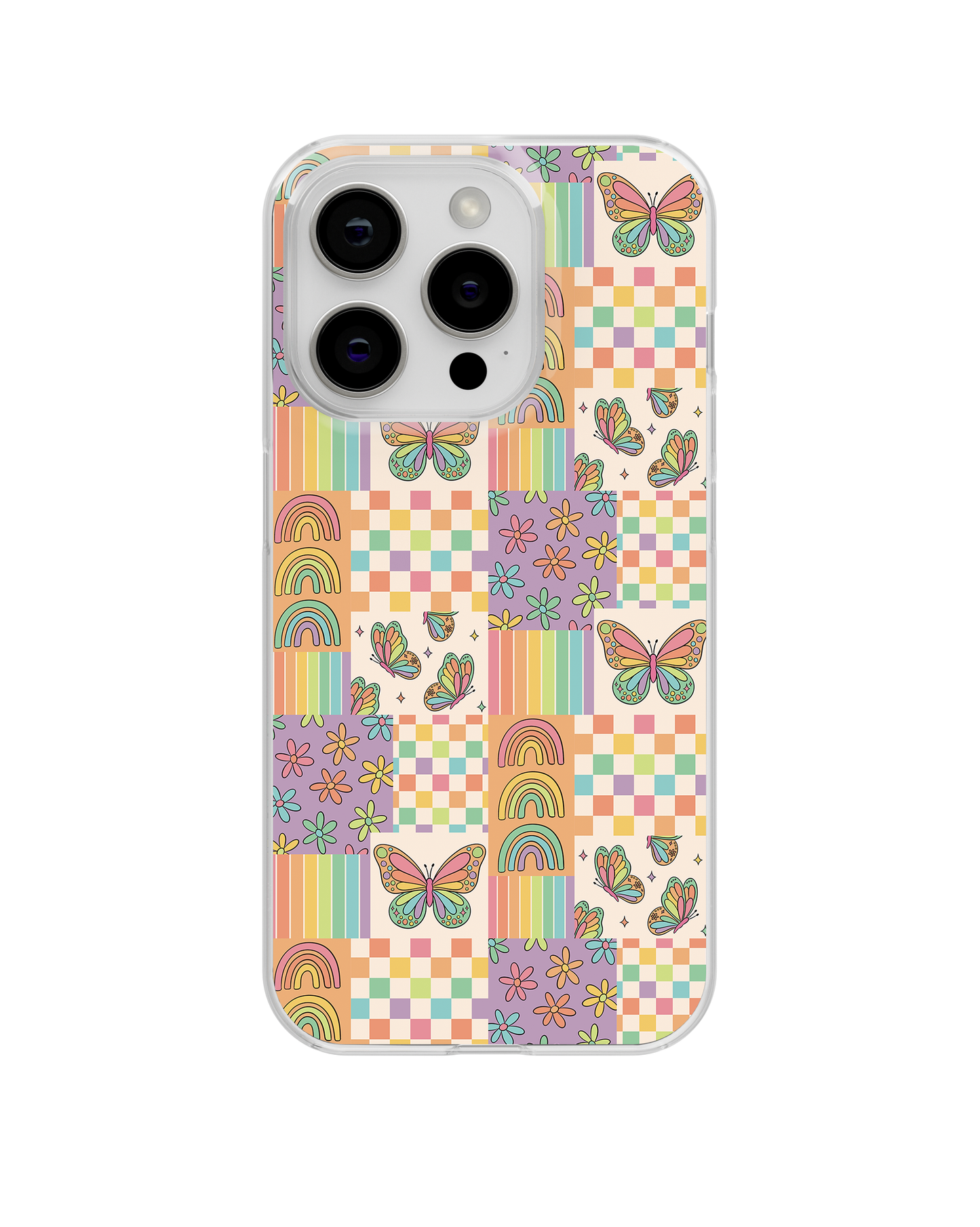 Rainbow Butterflies Clear Case Insert