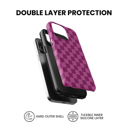 Velvet Checkers Phone Case