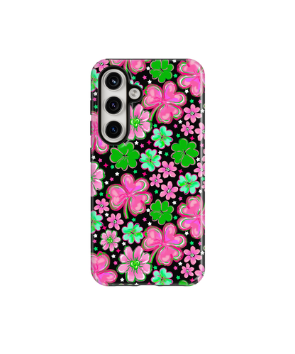 Black Four-Leaf Frenzy Phone Case