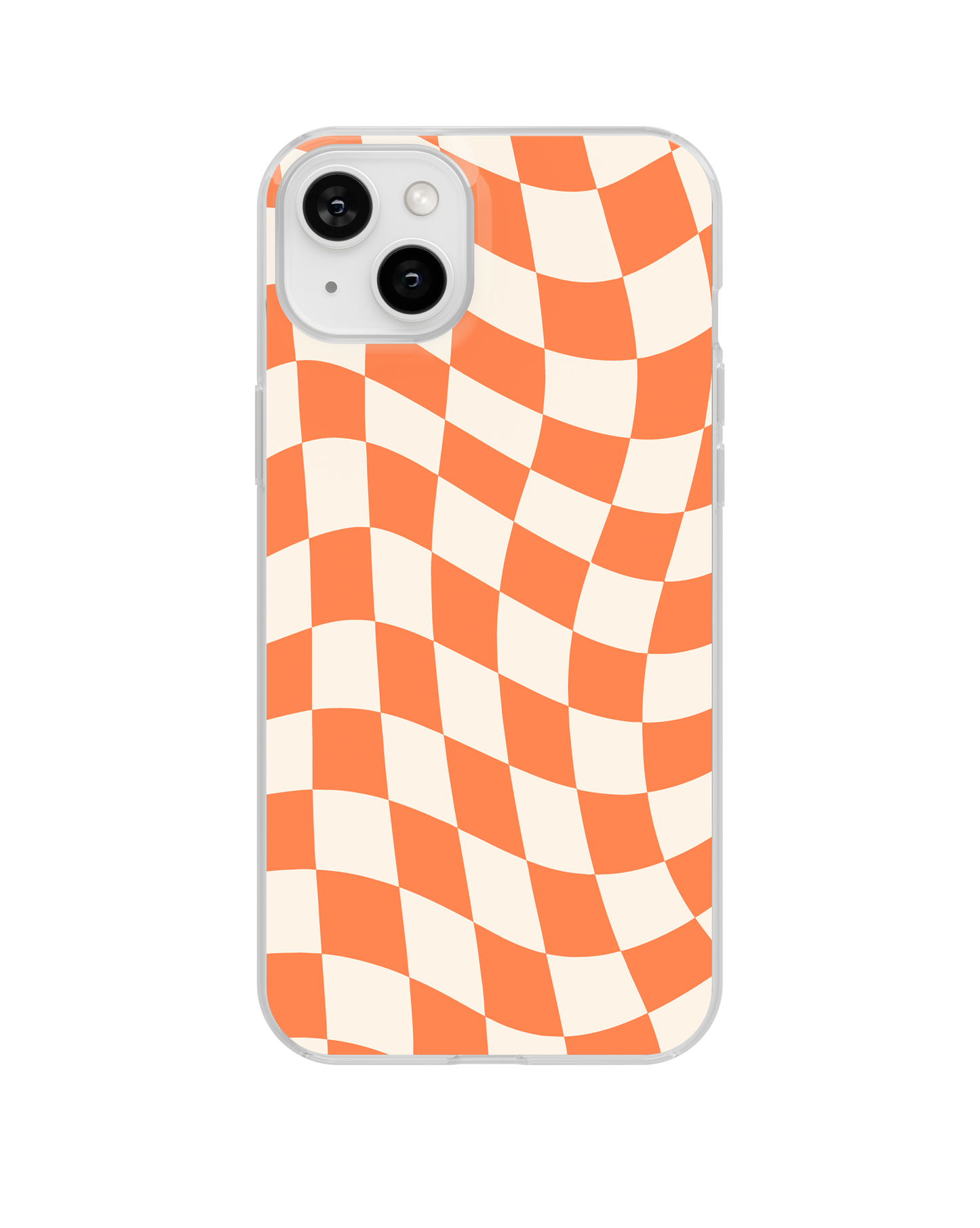 Tangerine Wavy Checkers II Clear Case Insert