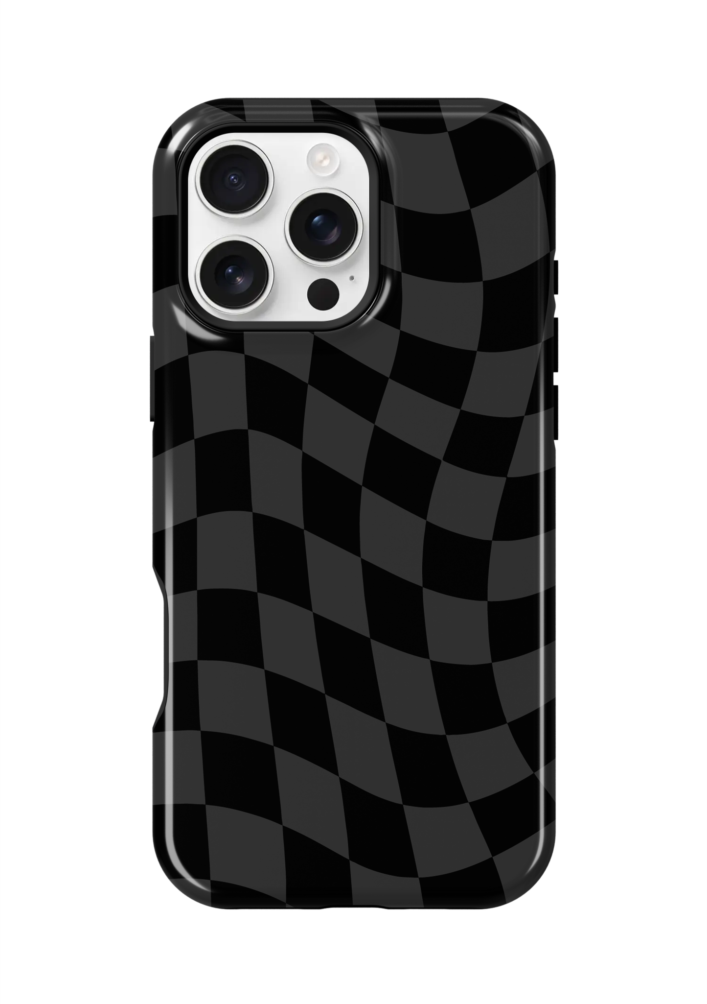 Onyx Wavy Checkers Phone Case