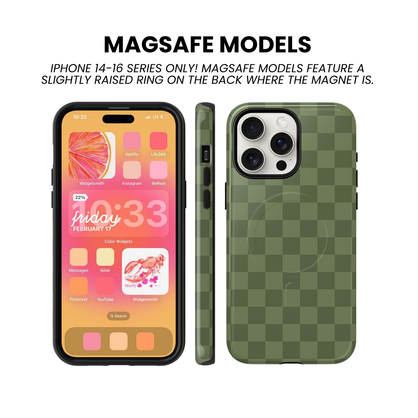 Moss Checkers Phone Case