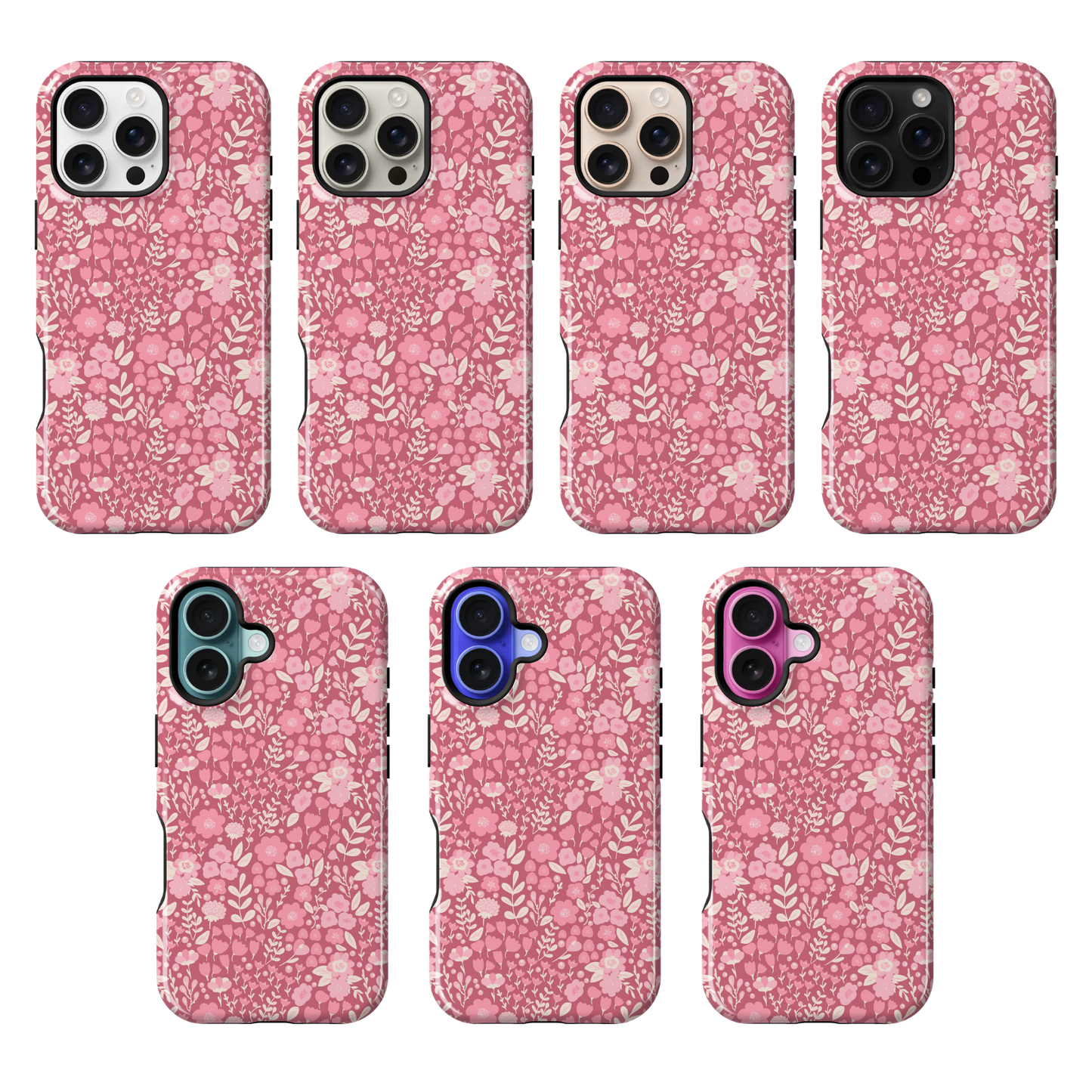 Blush Bouquet (Dark) Phone Case