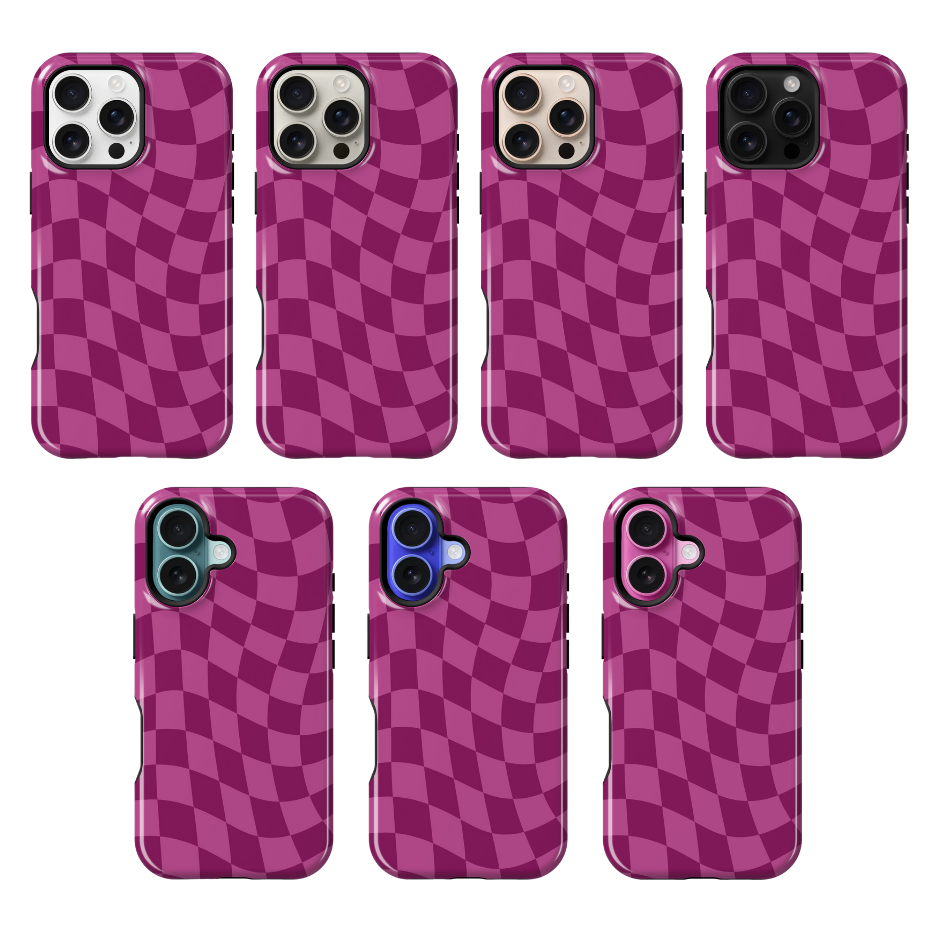 Velvet Wavy Checkers Phone Case