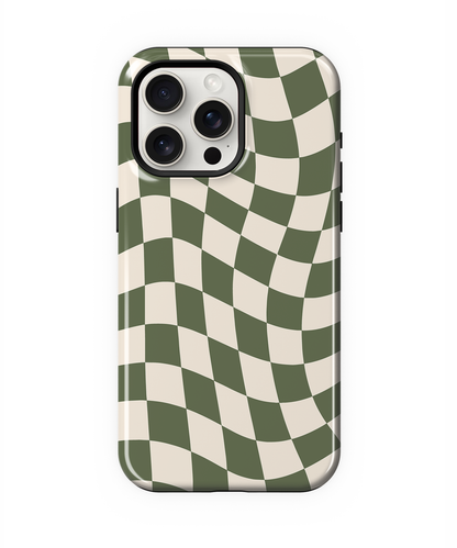 Moss Wavy Checkers II Phone Case