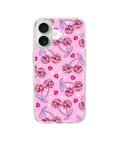 Pink & Purple Disco Cherries Clear Case Insert